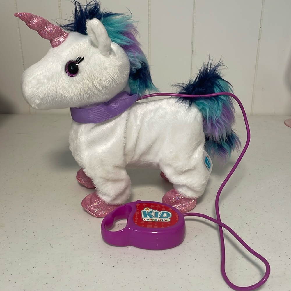 Little Girls Walking Unicorn
